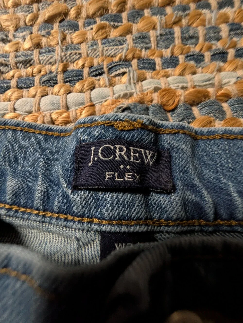 J.Crew Flex Straight Jeans W34 L30 Medium Wash Stretch Classic Denim Preppy